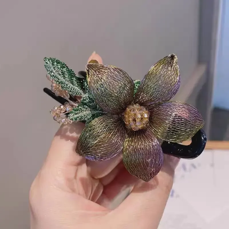 Fashion Braid Copper Flower Hairpin Bride Hair Accessories for Women Retro Elegant Acrylic Grab Clip Headwear Mom Jewelry Tiara
Fashion Braid Copper Flower Hairpin Bride Hair Accessories for Women Retro Elegant Acrylic Grab Clip Headwear Mom Jewelry Tiara
