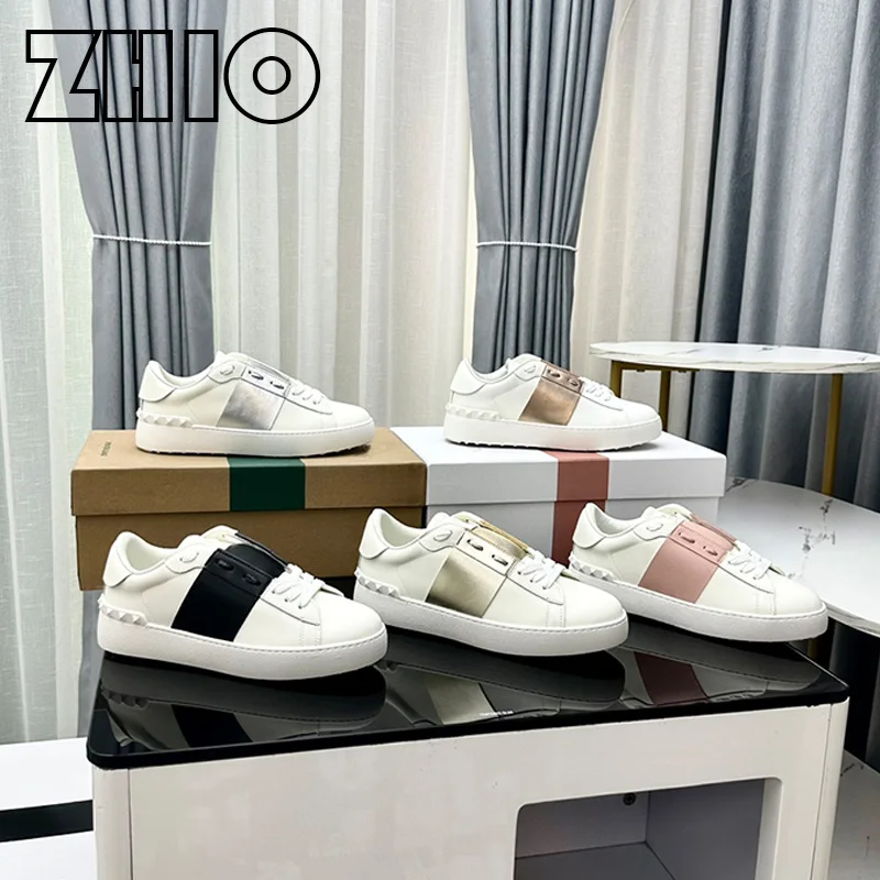 Designer Men's Sneakers Luxury Cowhide Rivet Thick Bottom Flat Shoes Unisex Slip On Shoes Couple Shoes Ladies Running Shoes
Designer Men's Sneakers Luxury Cowhide Rivet Thick Bottom Flat Shoes Unisex Slip On Shoes Couple Shoes Ladies Running Shoes