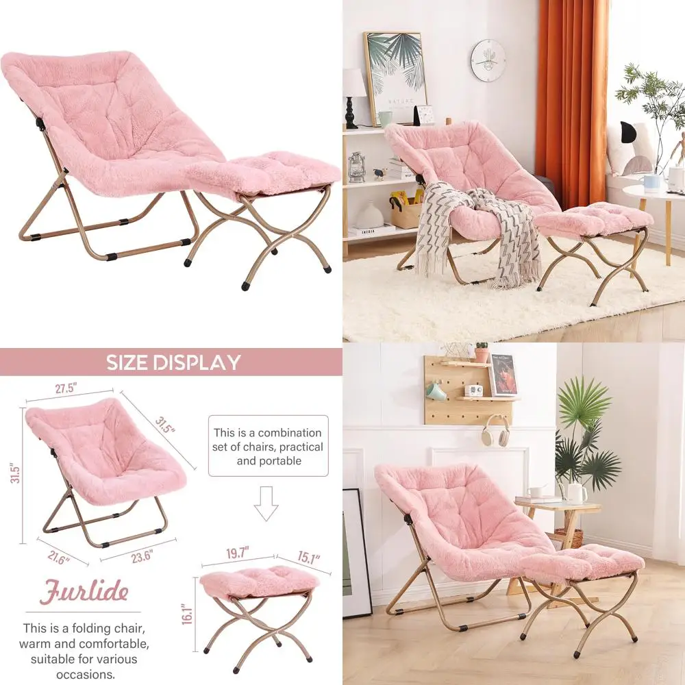 Стул в общежитии с пуфиком, большой стул с мягким блюдцем X-Large, большой складной стул с акцентом из искусственного меха, складной стул с металлическим каркасом для спальни
Стул в общежитии с пуфиком, большой стул с мягким блюдцем X-Large, большой складной стул с акцентом из искусственного меха, складной стул с металлическим каркасом для спальни