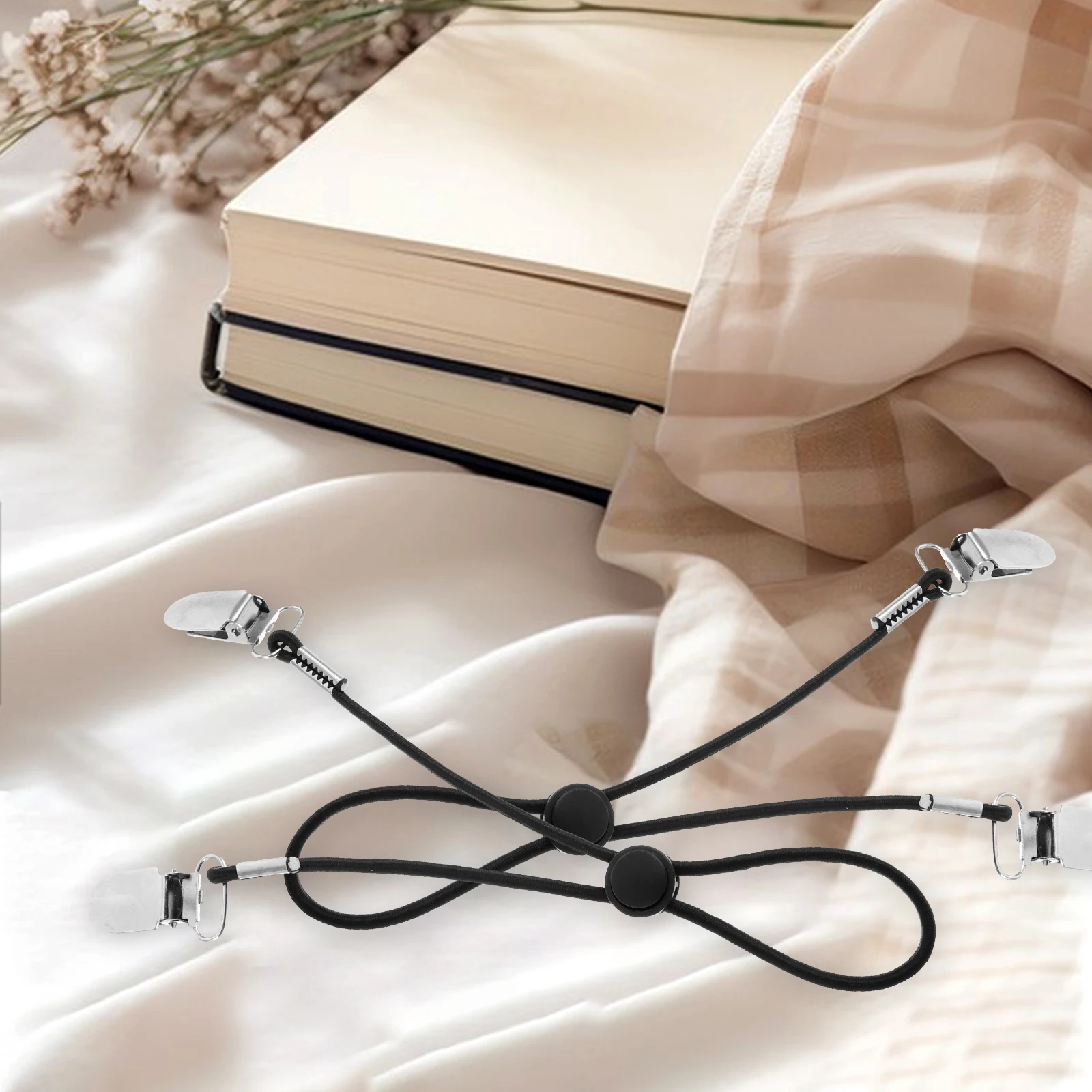 2 pcs Black Elastic Anti slip Clips for Bedsheets Adjustable Straps Material Bedding Sofa Pad Quilt Holder Bed Sheet 
2 pcs Black Elastic Anti slip Clips for Bedsheets Adjustable Straps Material Bedding Sofa Pad Quilt Holder Bed Sheet