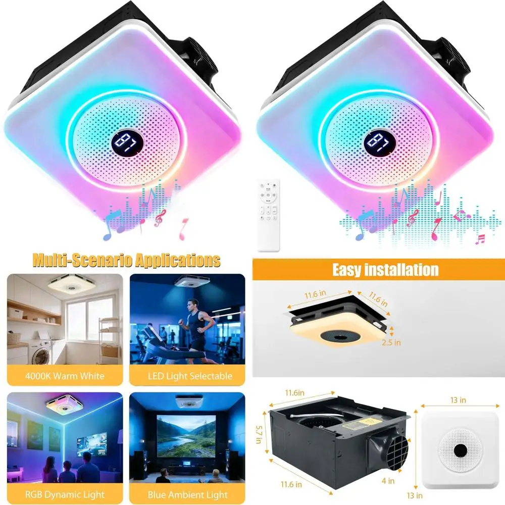 Bluetooth Speaker with 7-Color Light, Plug & Play, 230V, 1.0 Sone, Quiet Operation, Noise-Cancelling, 3-Year Warranty
Bluetooth Speaker with 7-Color Light, Plug & Play, 230V, 1.0 Sone, Quiet Operation, Noise-Cancelling, 3-Year Warranty