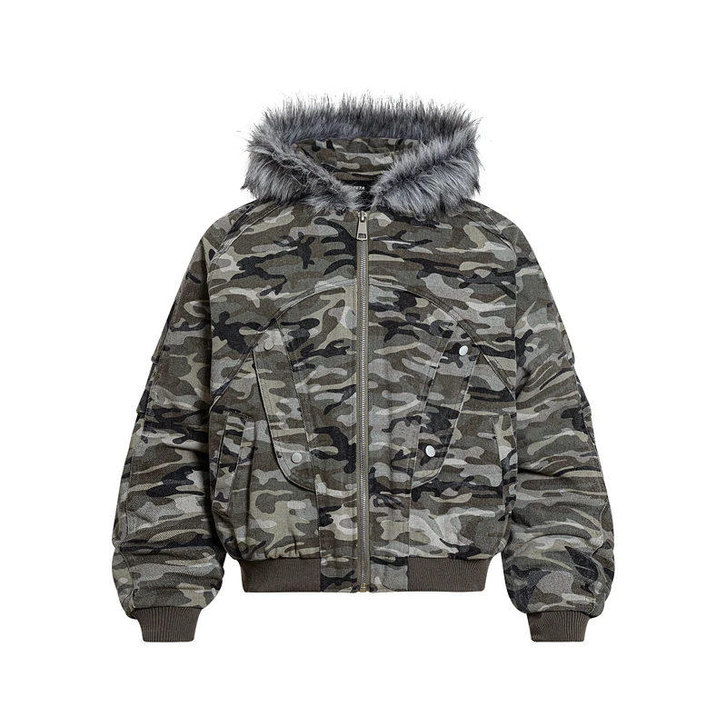 GXFortune American Retro Camouflage Hooded Cotton Jaet Loose Fit Fur Collar ex Winter Coat Youth Faion Casual Wear
GXFortune American Retro Camouflage Hooded Cotton Jaet Loose Fit Fur Collar ex Winter Coat Youth Faion Casual Wear