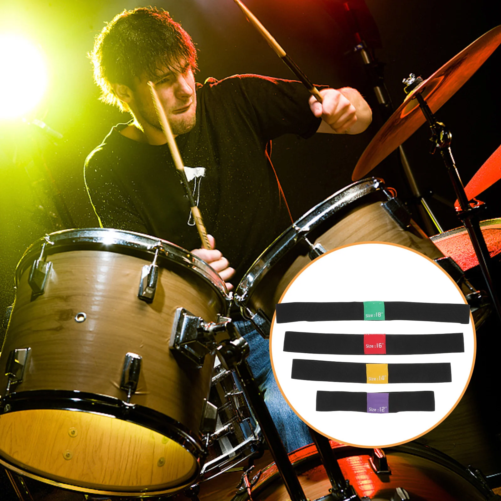 4Pcs Drum Practice Pad Cymbal Mute Elastic Belt Noise Reduction Cover Simple Installation Save Cost No Space Needed Confident
4Pcs Drum Practice Pad Cymbal Mute Elastic Belt Noise Reduction Cover Simple Installation Save Cost No Space Needed Confident