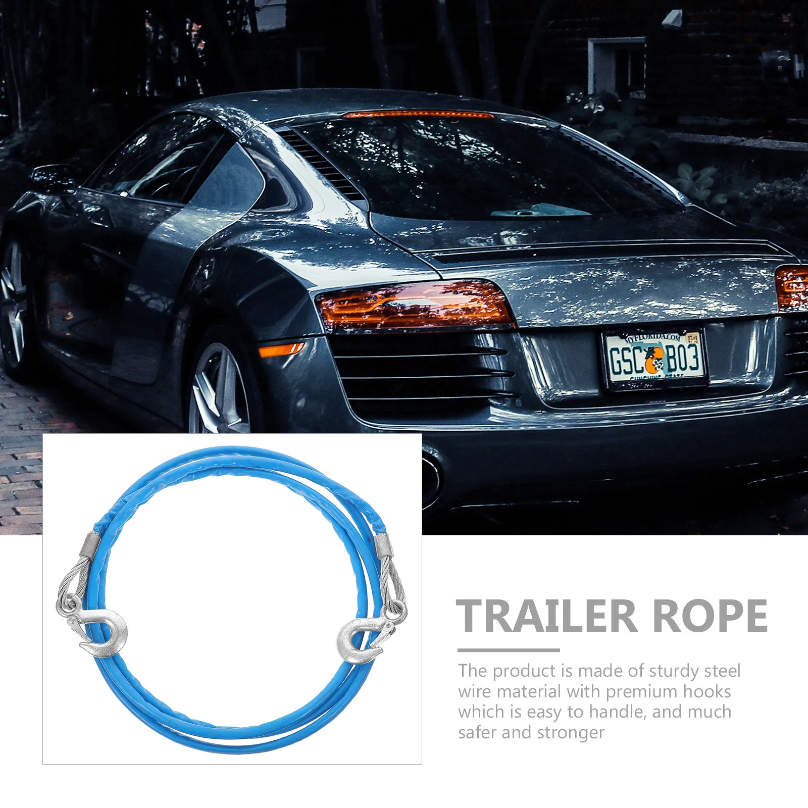 1 шт. Прочный буксировочный трос для автомобиля, 5 м, стальной, с кованым крюком, флуоресцентный, безопасный для ночной тяги, стальной трос для буксировки автомобиля
1 шт. Прочный буксировочный трос для автомобиля, 5 м, стальной, с кованым крюком, флуоресцентный, безопасный для ночной тяги, стальной трос для буксировки автомобиля