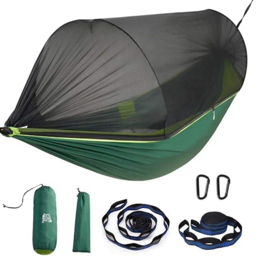 Camping Hammock Portable Nylon Hammock in Olive Green with Spacious Mosquito Net Adjustable Tree Straps for Outdoor, Indoor, Hi
Camping Hammock Portable Nylon Hammock in Olive Green with Spacious Mosquito Net Adjustable Tree Straps for Outdoor, Indoor, Hi