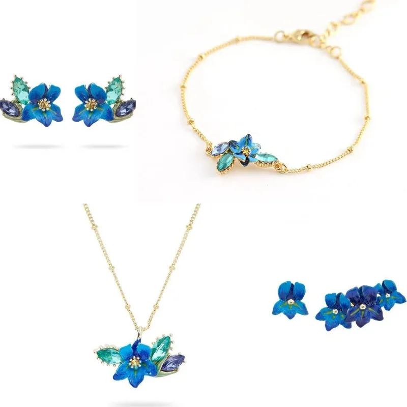 Spring Summer New Arrival Little Blue Iris Asymmetry Stud Earrings, Fresh Sweet Sense Stylish Commuter Bracelet, Necklace Women
Spring Summer New Arrival Little Blue Iris Asymmetry Stud Earrings, Fresh Sweet Sense Stylish Commuter Bracelet, Necklace Women