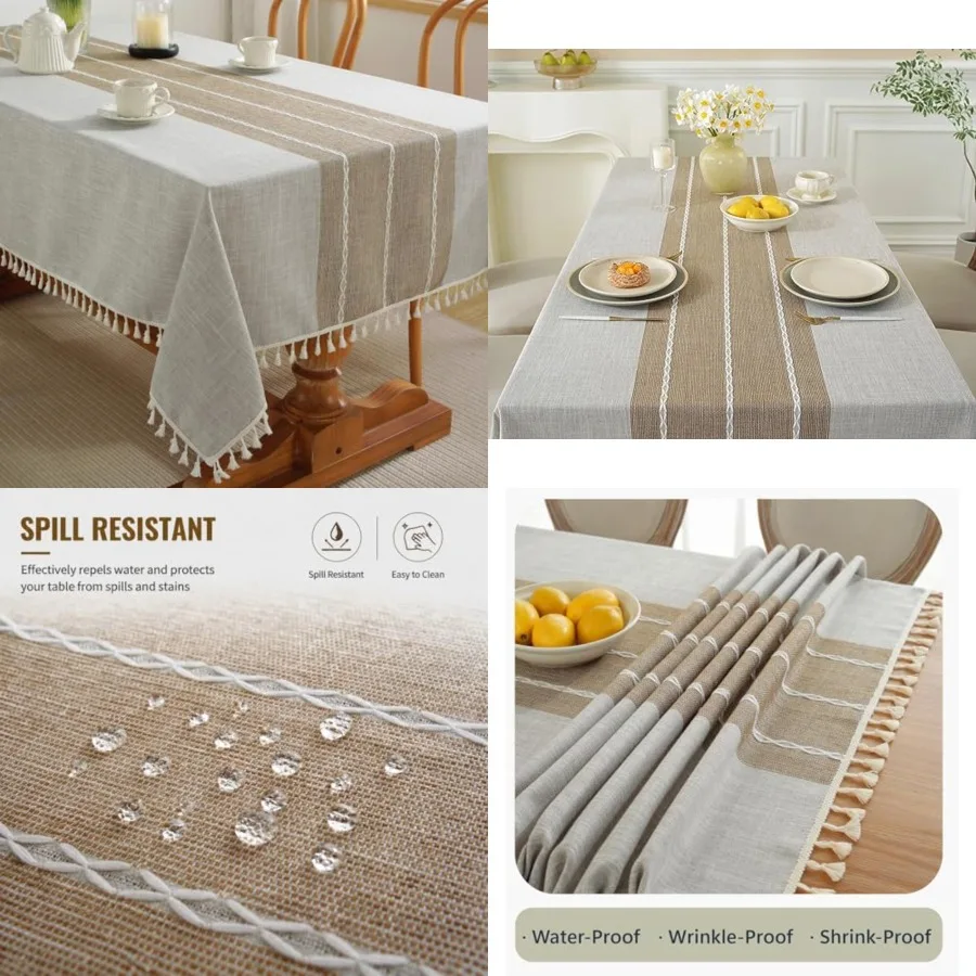 Table Cloth Rectangle Table Rustic Waterproof Tablecloth Cotton Linen Wrinkle Free Spring Tablecloth for Party, Kitchen Dining,
Table Cloth Rectangle Table Rustic Waterproof Tablecloth Cotton Linen Wrinkle Free Spring Tablecloth for Party, Kitchen Dining,