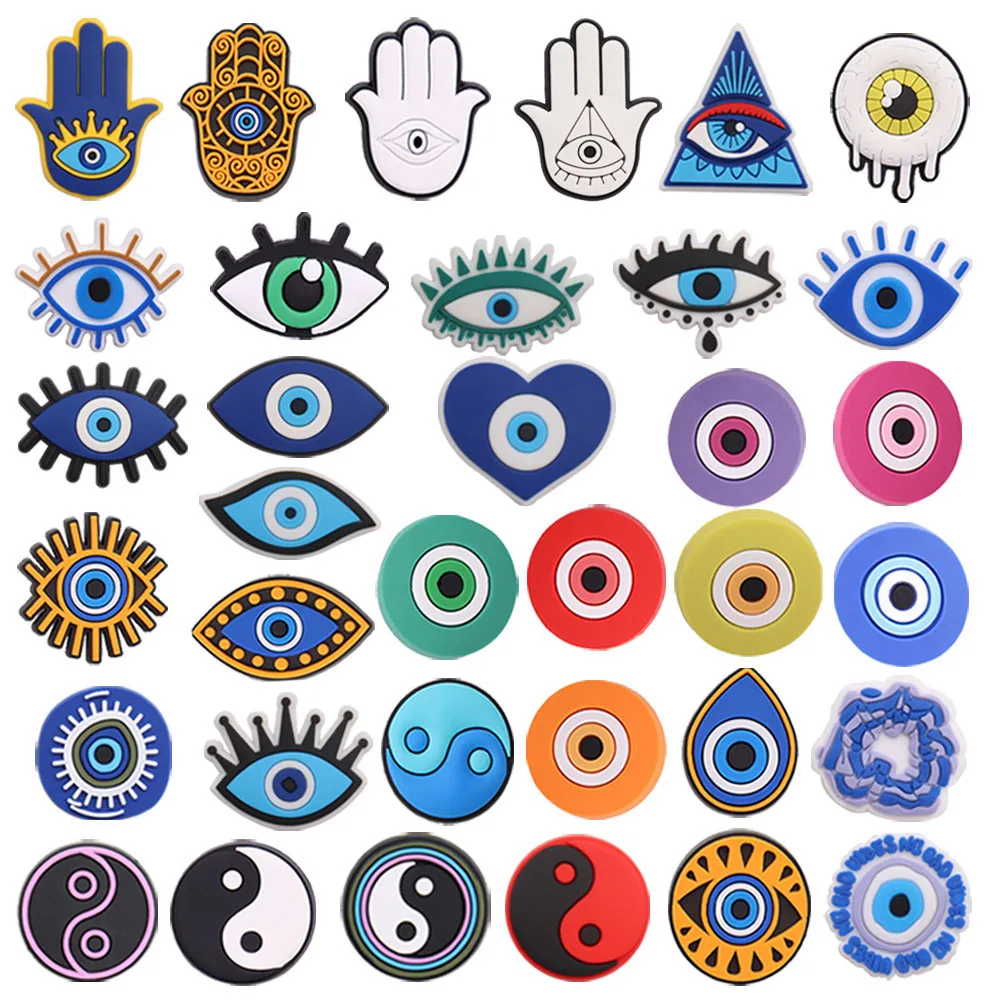 50pcs Wholesale Multicolor Eyeball Hand Yin And Yang Shoes Charms Accessories Garden Sandals Buckle Decorations
50pcs Wholesale Multicolor Eyeball Hand Yin And Yang Shoes Charms Accessories Garden Sandals Buckle Decorations