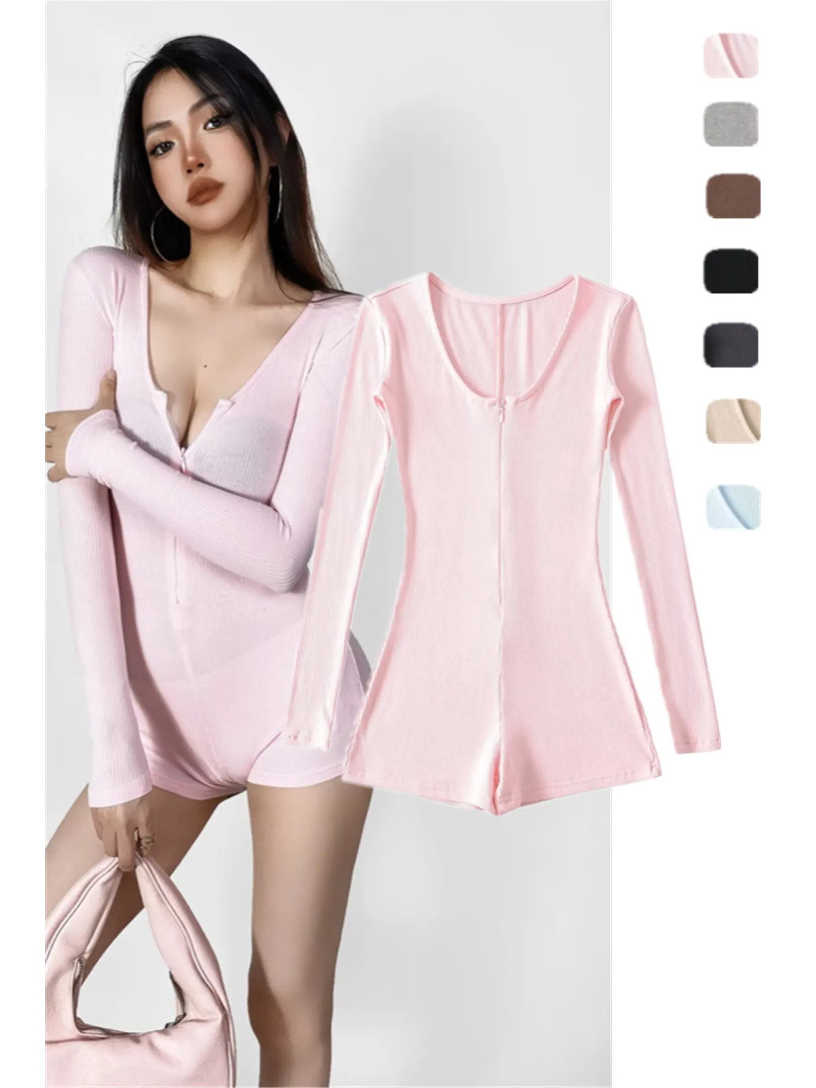 Sexy Spicy Street Sle One-Piece Suit for Women High Waist Zipper Long Sve Slim Fit V-Ne Patterned orts Chinese Brand
Sexy Spicy Street Sle One-Piece Suit for Women High Waist Zipper Long Sve Slim Fit V-Ne Patterned orts Chinese Brand