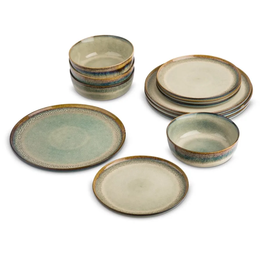 Kayce 12-Piece Reactive Ceramic Dinnerware Set
Kayce 12-Piece Reactive Ceramic Dinnerware Set