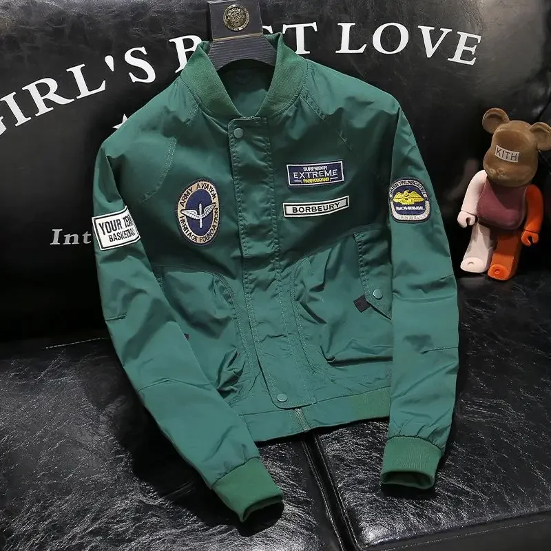 Fashion New Jacket Men's Spring and Autumn Trendy Embroidered Aviator Jacket American Baseball Suit Casual All-match Top
Fashion New Jacket Men's Spring and Autumn Trendy Embroidered Aviator Jacket American Baseball Suit Casual All-match Top