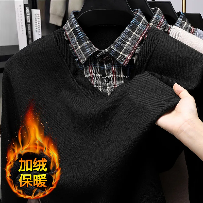 Vintage Plaid Sweater Pullover Men Thick Wool Warm Knitwear Winter Autumn Clothing Tops Patchwork Lapel Men's Fleeced Sweater
Vintage Plaid Sweater Pullover Men Thick Wool Warm Knitwear Winter Autumn Clothing Tops Patchwork Lapel Men's Fleeced Sweater