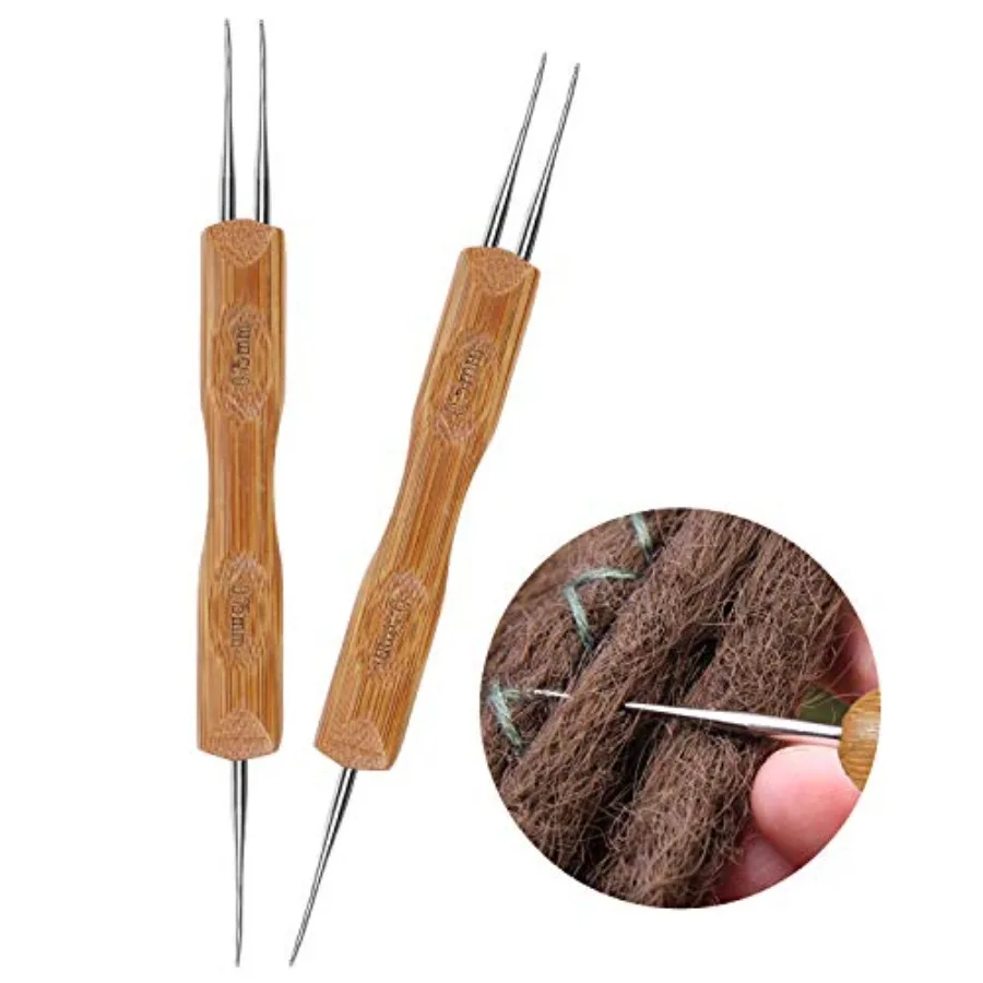 2Pcs Dreadlocks Crochet Hooks, Double End Crochet Hook for Dreads Dreadlock Hair Needle Tool Bamboo Handle Weaving Crochet Hair
2Pcs Dreadlocks Crochet Hooks, Double End Crochet Hook for Dreads Dreadlock Hair Needle Tool Bamboo Handle Weaving Crochet Hair