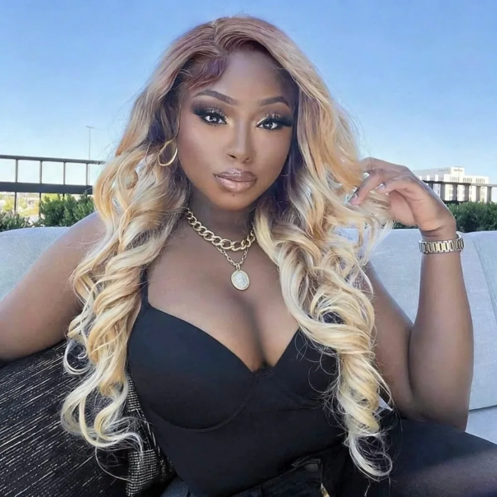 Ombre Brown Roots Ash Blonde Lace Front Wigs Body Wave Synthetic Wig 13x4 HD Synthetic for Daily Wear or Cosplay Party
Ombre Brown Roots Ash Blonde Lace Front Wigs Body Wave Synthetic Wig 13x4 HD Synthetic for Daily Wear or Cosplay Party