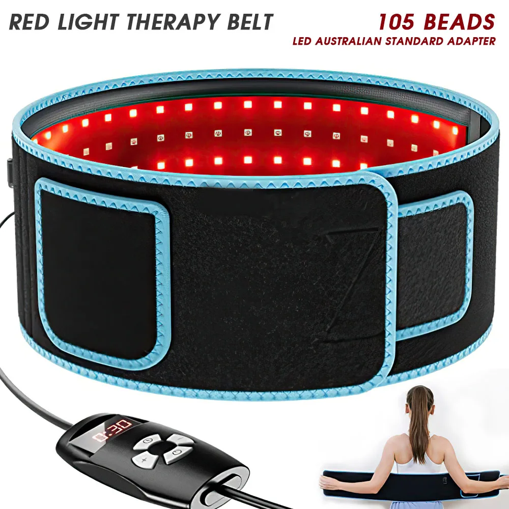 Red LED Light Therapy Belt 105 Beads LED Light Therapy Heat Waist Support 660*850nm Infrared Heat Thermal Belt
Red LED Light Therapy Belt 105 Beads LED Light Therapy Heat Waist Support 660*850nm Infrared Heat Thermal Belt