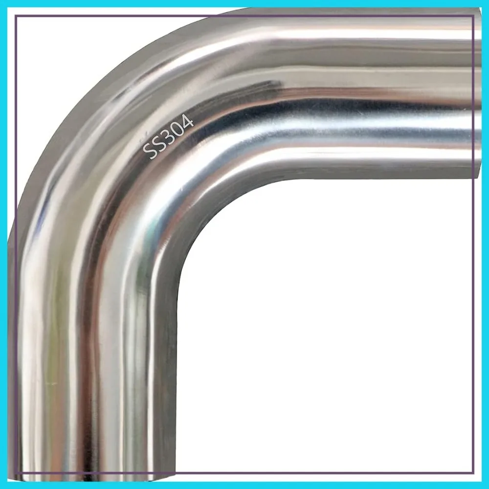 4" Stainless 90° Exhaust Elbow, 14GA/.078" Wall, 2" Leg, SS304, OD 4 Inch for Car & Handrail
4" Stainless 90° Exhaust Elbow, 14GA/.078" Wall, 2" Leg, SS304, OD 4 Inch for Car & Handrail