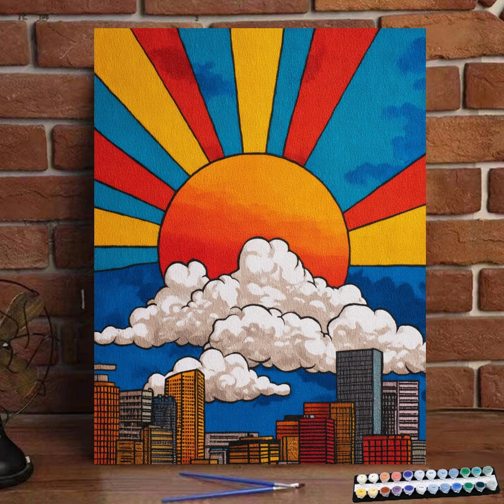 Painting by Numbers Oil colored Colorful Twilight City Digital Painting Handmade Adult Children Gift Wall Decoration D
Painting by Numbers Oil colored Colorful Twilight City Digital Painting Handmade Adult Children Gift Wall Decoration D