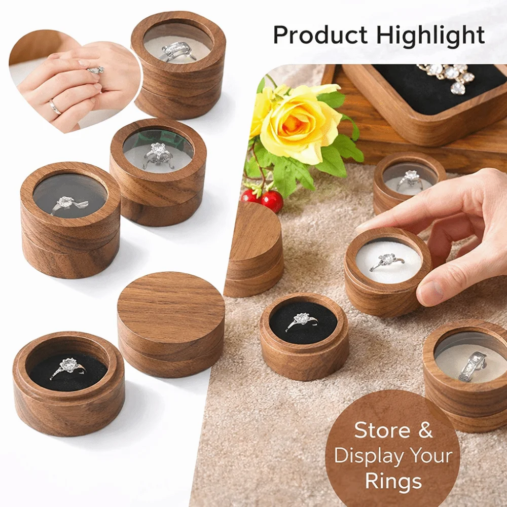 High-quality Round Shape Ring Display Case Elegant Vintage Wedding Rings Box Luxury Ring Storage Case Gifts
High-quality Round Shape Ring Display Case Elegant Vintage Wedding Rings Box Luxury Ring Storage Case Gifts
