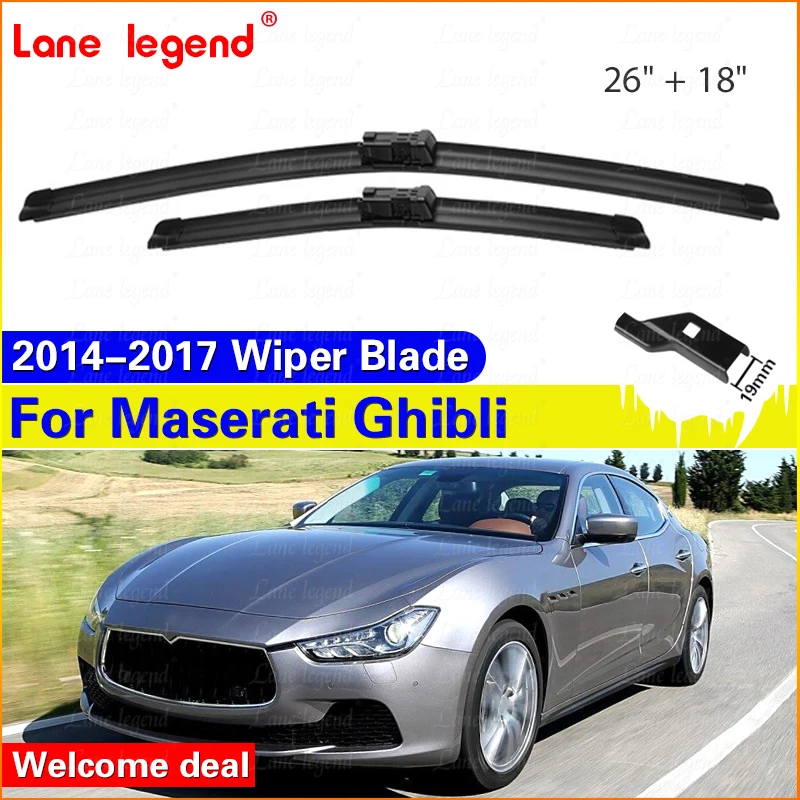 2pcs For Maserati Ghibli 2014-2017 Front Windshield Wiper Blades Windscreen Window Accessories 2014 2015 2016 2017 26"+18"
2pcs For Maserati Ghibli 2014-2017 Front Windshield Wiper Blades Windscreen Window Accessories 2014 2015 2016 2017 26"+18"