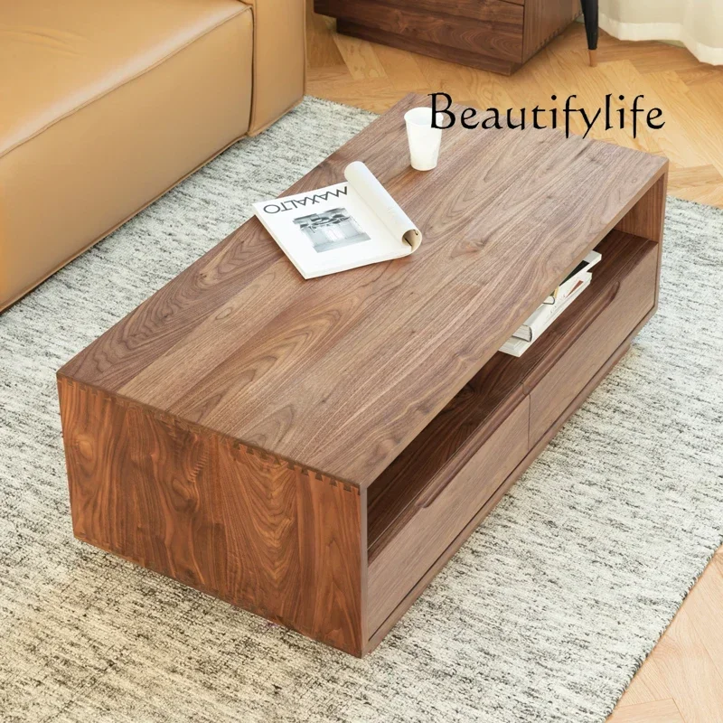 N Nordic Black Walnut Solid Wood Coffee Table Modern Minimalist Living Room Japanese Coffee Table Small Apartment Low Table
N Nordic Black Walnut Solid Wood Coffee Table Modern Minimalist Living Room Japanese Coffee Table Small Apartment Low Table