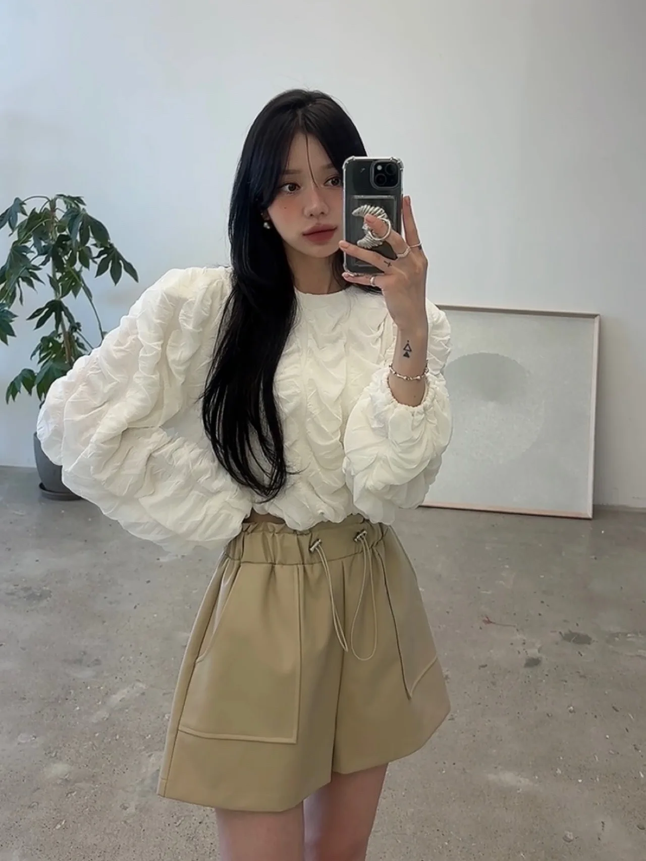 Slimming Chic Wave Pattern Loose Fit Long Sleeve round Neck Women's Shirt Cotton Polyester Casual Fashion Daily Wear
Slimming Chic Wave Pattern Loose Fit Long Sleeve round Neck Women's Shirt Cotton Polyester Casual Fashion Daily Wear