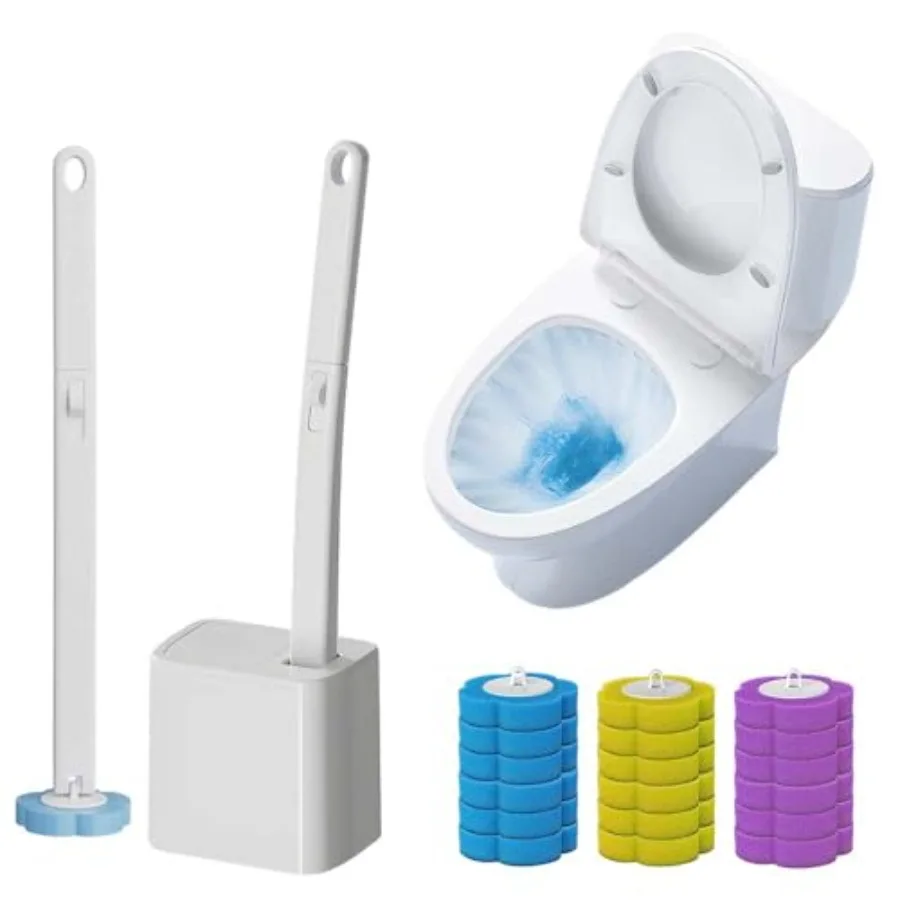 Upgrade Disposable Toilet Brush, Disposable Toilet Cleaning Set with Holder and Refills, Extended Handle Bowl Brush for Hygieni
Upgrade Disposable Toilet Brush, Disposable Toilet Cleaning Set with Holder and Refills, Extended Handle Bowl Brush for Hygieni