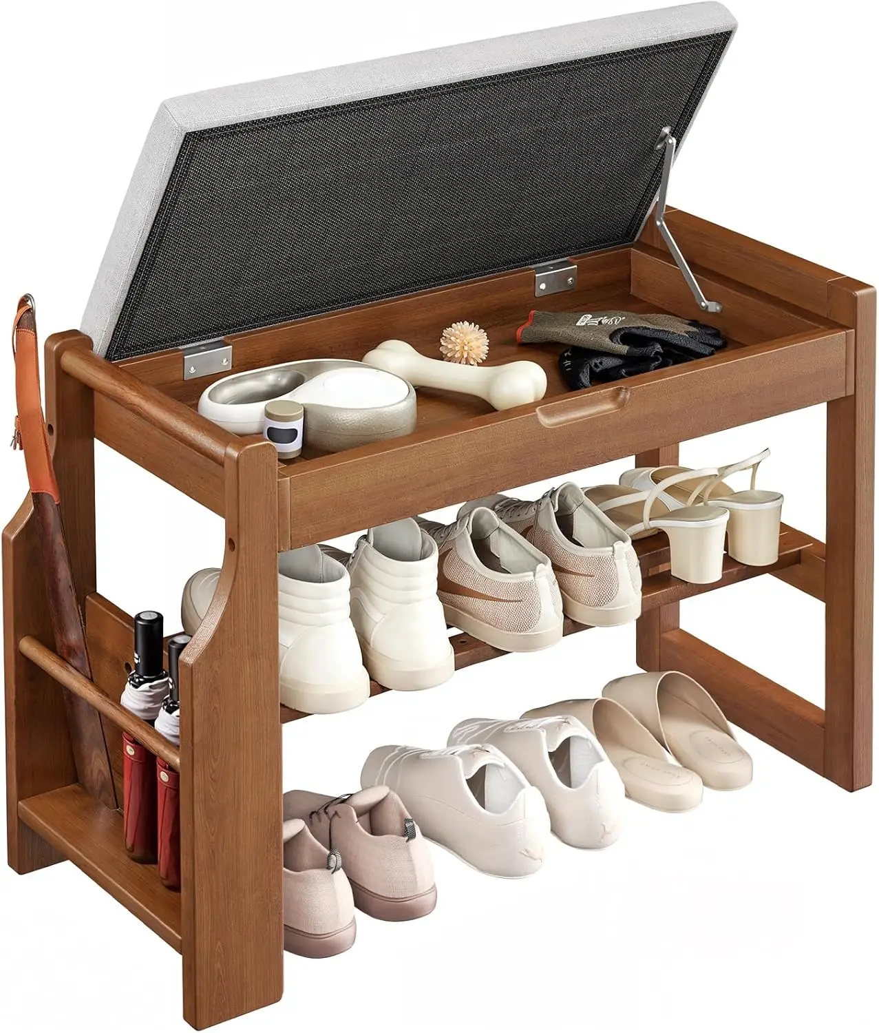 26" Solid Pine 2-Tier Lift-Top Shoe Bench Side Holder 440lbs for Entryway Hallway Shoe Storage Organizer
26" Solid Pine 2-Tier Lift-Top Shoe Bench Side Holder 440lbs for Entryway Hallway Shoe Storage Organizer