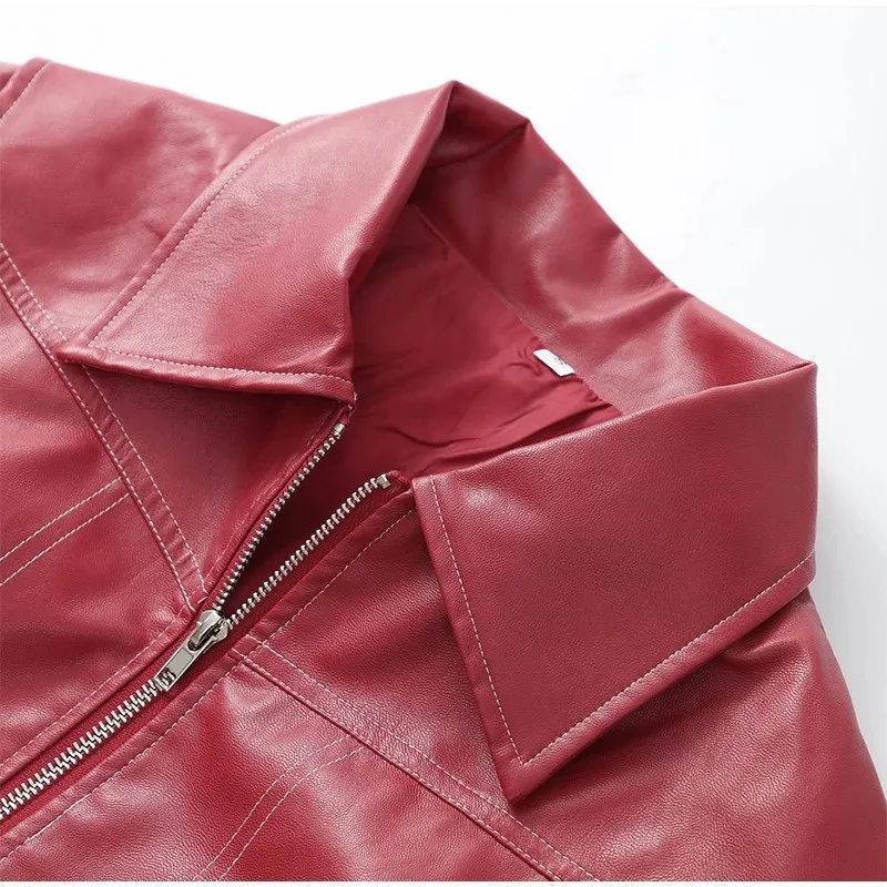 Retro Pu Leather Jackets For Women Slim Fit Motorcycle Leather Coat Oversized Lapel Zip Up Bomber Jacket Fall Fashion Outerwears
Retro Pu Leather Jackets For Women Slim Fit Motorcycle Leather Coat Oversized Lapel Zip Up Bomber Jacket Fall Fashion Outerwears