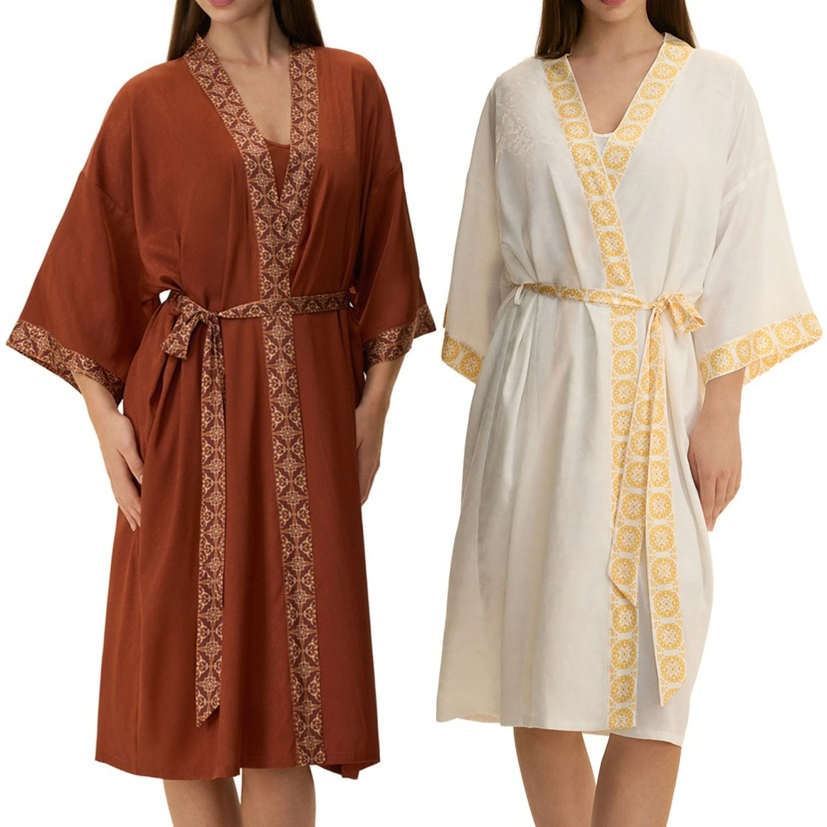 Bathrobe Loungewear V-Neck Women Kimono Sleepwear Home Clothes Elegant Robe Dressing Gown Lingerie Nightgown
Bathrobe Loungewear V-Neck Women Kimono Sleepwear Home Clothes Elegant Robe Dressing Gown Lingerie Nightgown