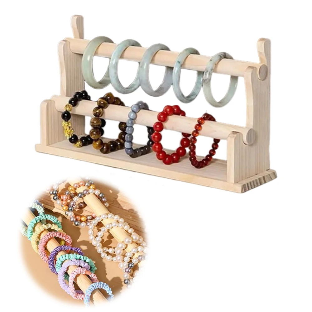 32x8x17cm 2 Layer Wooden Bracelet Holder Bracelet Display Stand Jewelry Organizer
32x8x17cm 2 Layer Wooden Bracelet Holder Bracelet Display Stand Jewelry Organizer