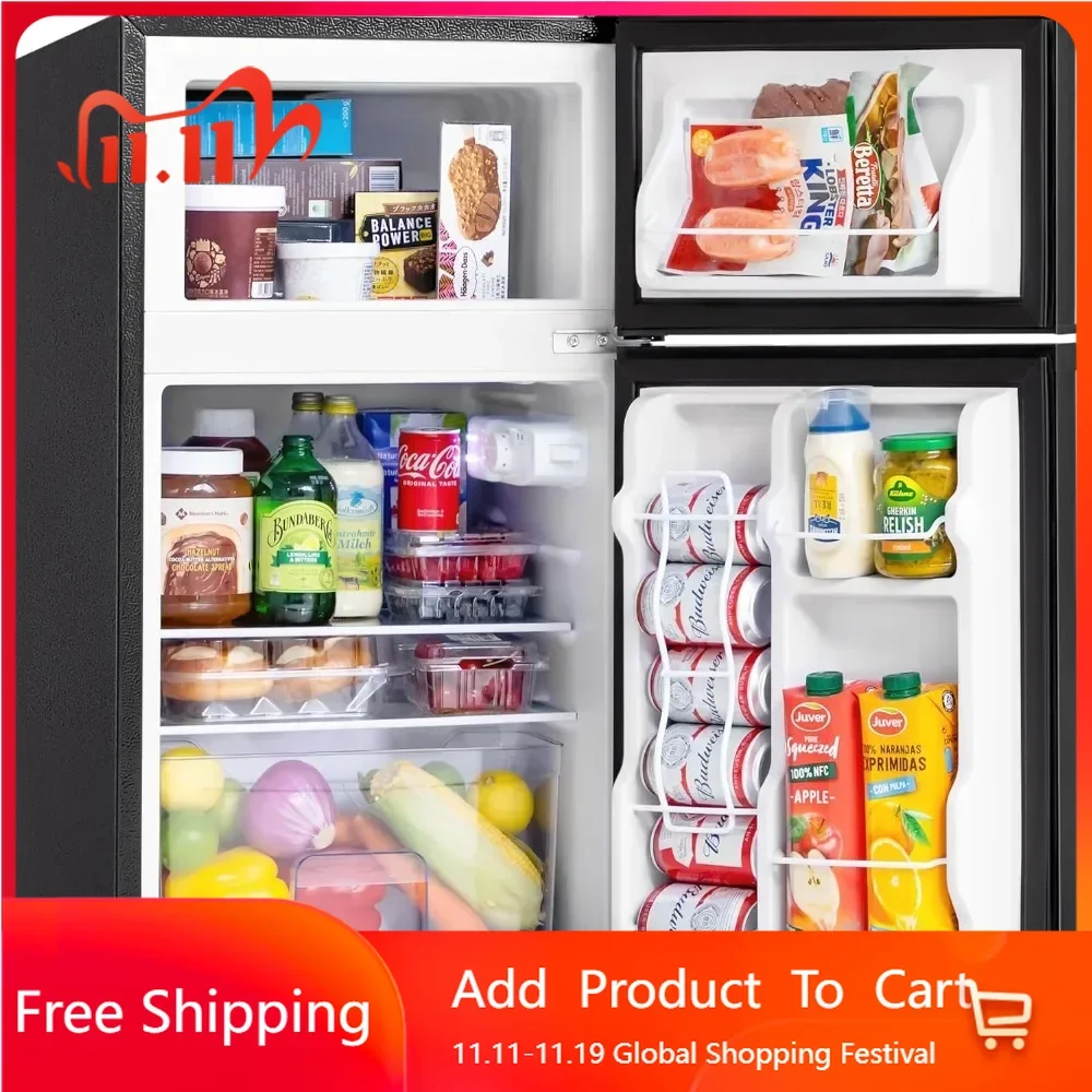 3.5 cubic feet 2-door mini fridge, 7-level adjustable thermostat, suitable for living rooms, offices, kitchens, and apartments
3.5 cubic feet 2-door mini fridge, 7-level adjustable thermostat, suitable for living rooms, offices, kitchens, and apartments