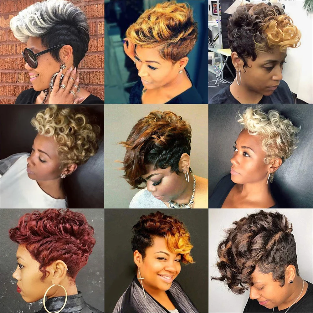 15 New Styles Short Wig European and American Women's Black Blonde Brown Ombre Color Synthetic Hair With Bangs Natural Wavy Curl
15 New Styles Short Wig European and American Women's Black Blonde Brown Ombre Color Synthetic Hair With Bangs Natural Wavy Curl