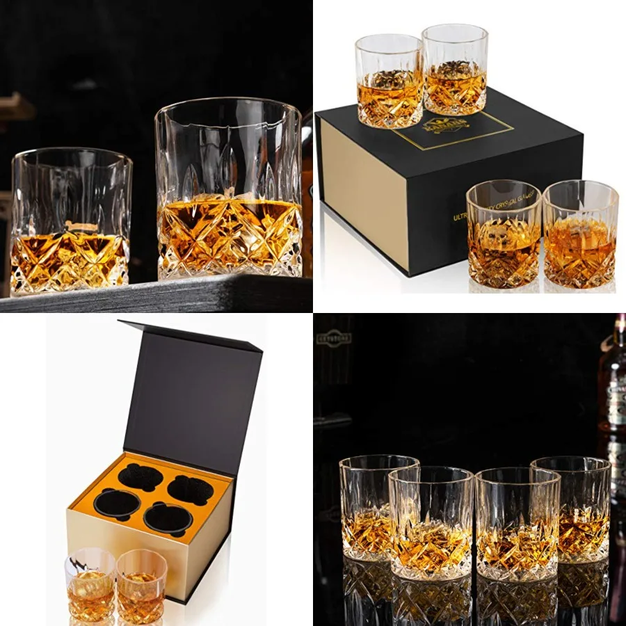 Old Fashioned Whiskey Glasses with Luxury Box - 10 Oz Rocks Barware For Scotch, Bourbon, Liquor and Cocktail Drinks - - Men Gif
Old Fashioned Whiskey Glasses with Luxury Box - 10 Oz Rocks Barware For Scotch, Bourbon, Liquor and Cocktail Drinks - - Men Gif