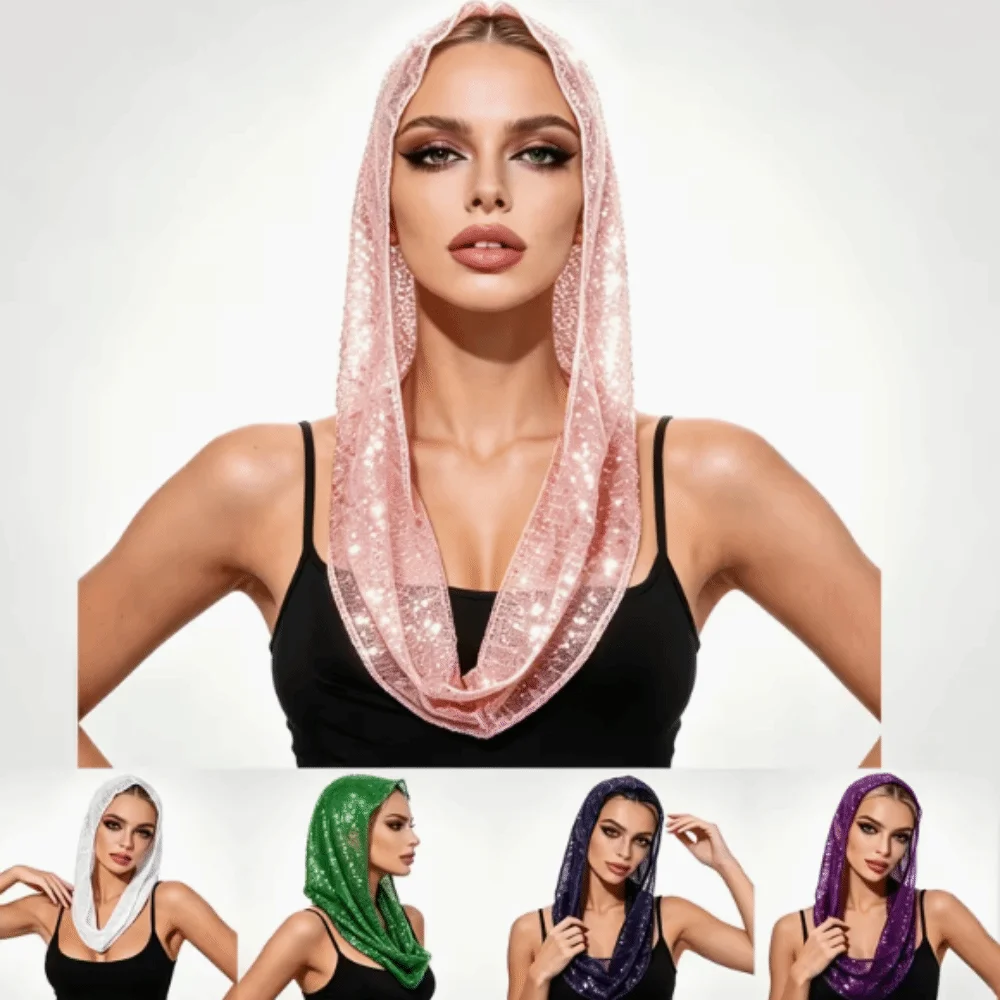 New Sequin Pullover Hat Lace Breathable Glitter Turban Lightweight Solid Color Hooded Headscarf Sport
New Sequin Pullover Hat Lace Breathable Glitter Turban Lightweight Solid Color Hooded Headscarf Sport