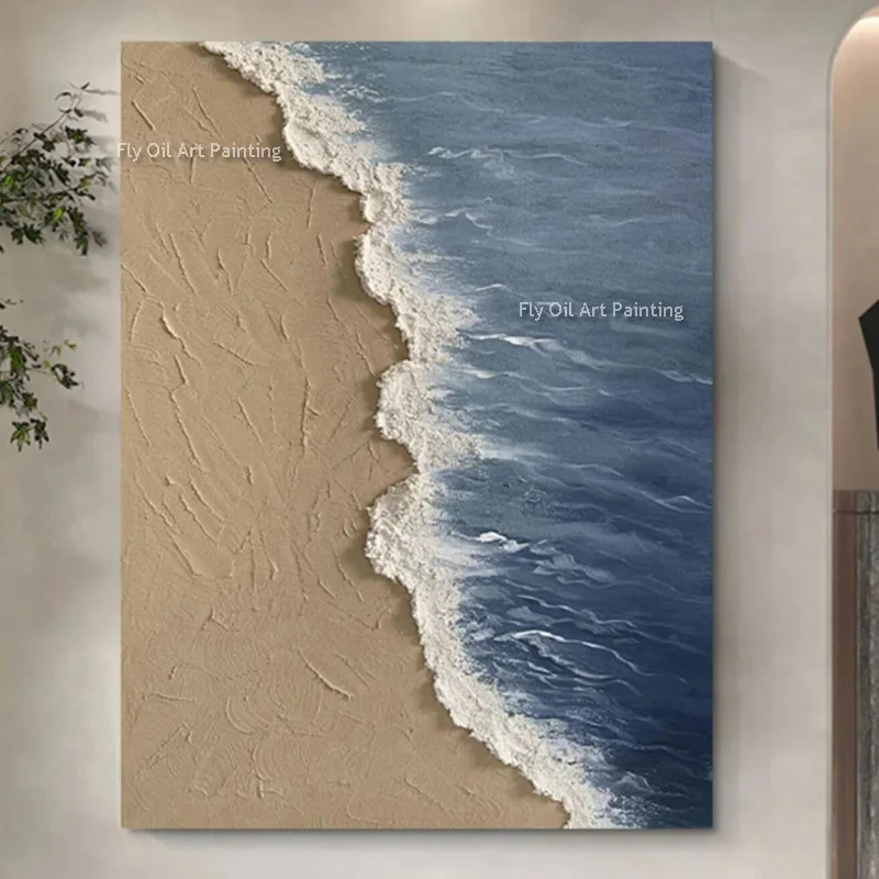 Black Blue White Seascape Oil Painting Handmade Beige White Seawave Abstract Thick Canvas Artwork Large Home Decor As Gifts
Black Blue White Seascape Oil Painting Handmade Beige White Seawave Abstract Thick Canvas Artwork Large Home Decor As Gifts