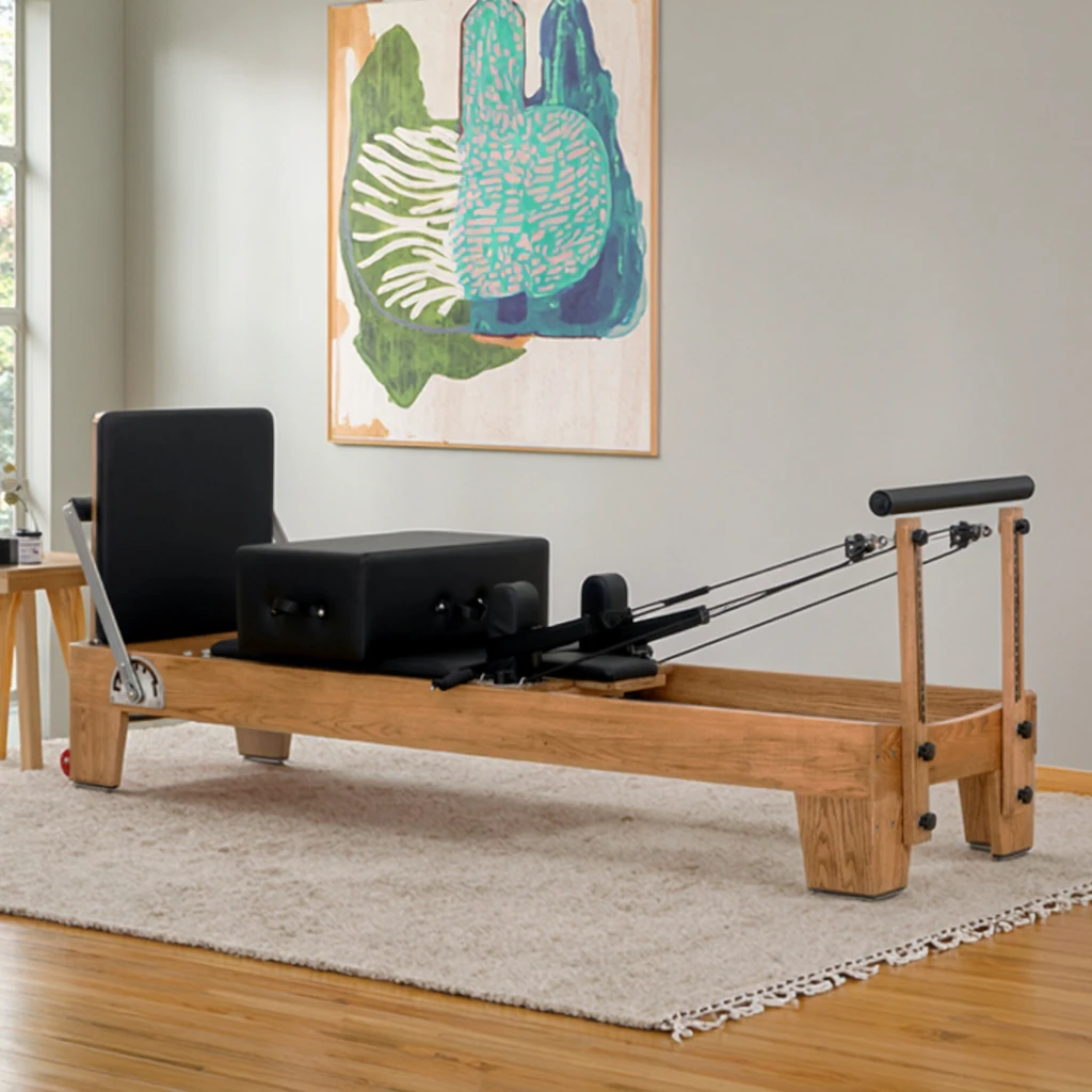 Factory Foldable Adjustable Pilates Reformer with Custom Logo Wood Material for Home/Studio Health & Body Building
Factory Foldable Adjustable Pilates Reformer with Custom Logo Wood Material for Home/Studio Health & Body Building