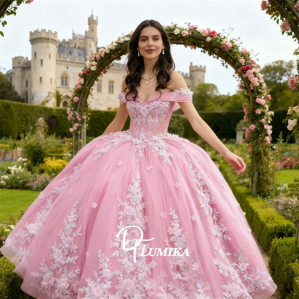 Romantic Lace Quinceanera Dresses Off the Shoulder Ball Gown Sweet 15 Dresses Customized Communion Party Gowns Shcool Prom Queen
Romantic Lace Quinceanera Dresses Off the Shoulder Ball Gown Sweet 15 Dresses Customized Communion Party Gowns Shcool Prom Queen