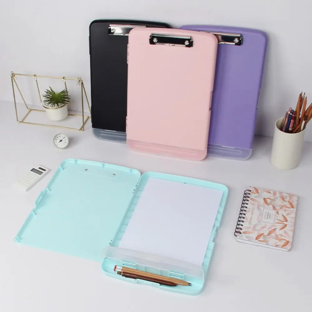 A4 File Clipboard Box with Board Clip With Pen Holder a4 Binder Writing Board Non-slip Space Saving Plastic Documents Holder 
A4 File Clipboard Box with Board Clip With Pen Holder a4 Binder Writing Board Non-slip Space Saving Plastic Documents Holder