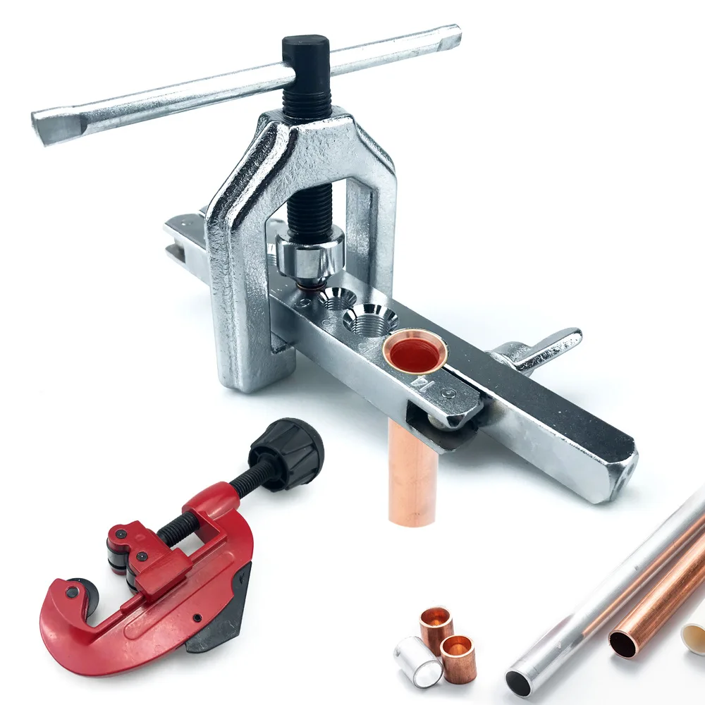 7-hole flanging and expanding tool with flat pressure head for copper tube flanging and expanding CT-2031
7-hole flanging and expanding tool with flat pressure head for copper tube flanging and expanding CT-2031