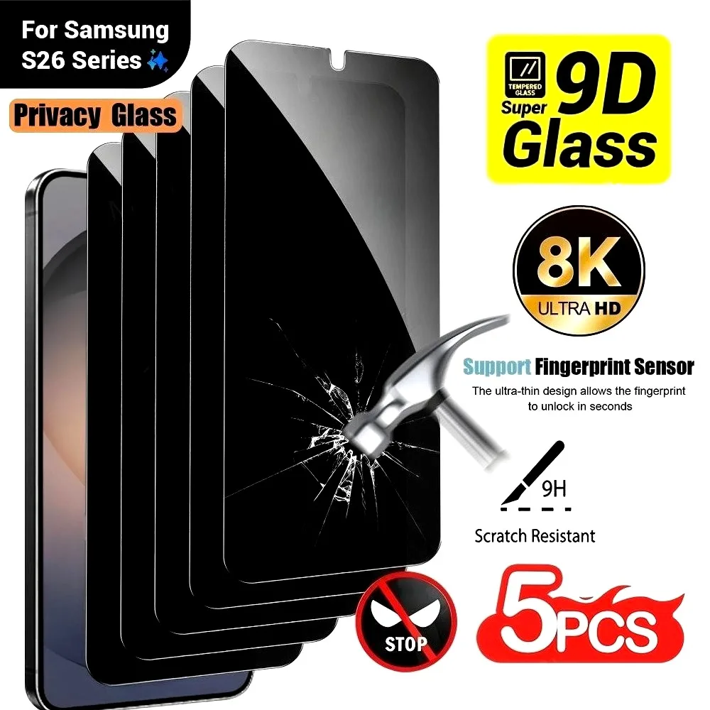 5Pcs Anti Spy Tempered Glass for Samsung Galaxy S26 S25 S24 Ultra S23 S22 S21 Plus S25 S24 S23 FE Anti-Scratch Screen Protector
5Pcs Anti Spy Tempered Glass for Samsung Galaxy S26 S25 S24 Ultra S23 S22 S21 Plus S25 S24 S23 FE Anti-Scratch Screen Protector