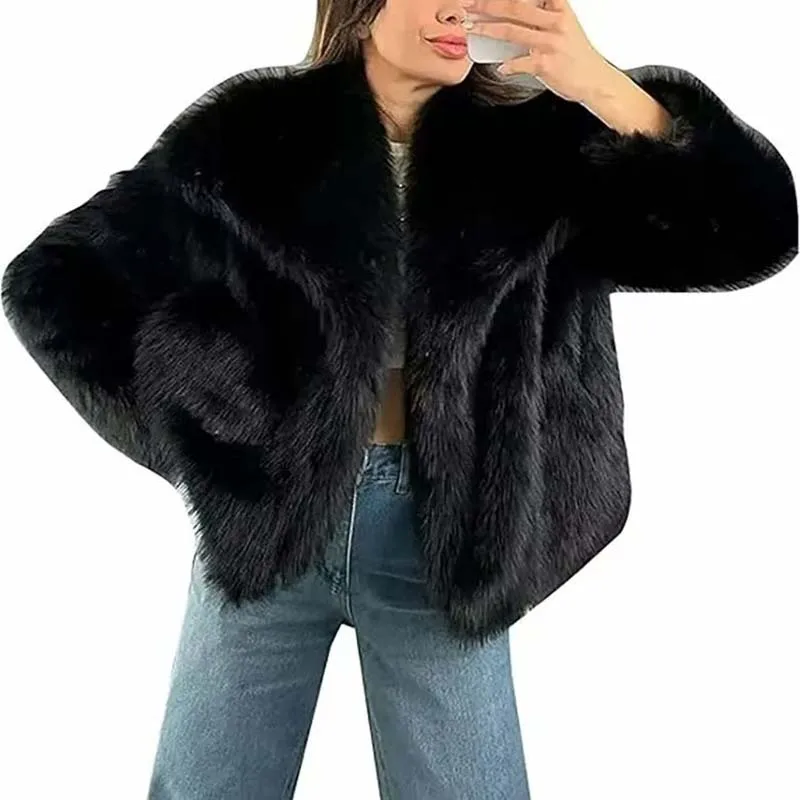 2026 Fur Large Lapel Artificial Fur Jacket Short Fashion Fox Fur Jackets Fluffy Plush Women's Clothing Warm Luxury Outerwear
2026 Fur Large Lapel Artificial Fur Jacket Short Fashion Fox Fur Jackets Fluffy Plush Women's Clothing Warm Luxury Outerwear