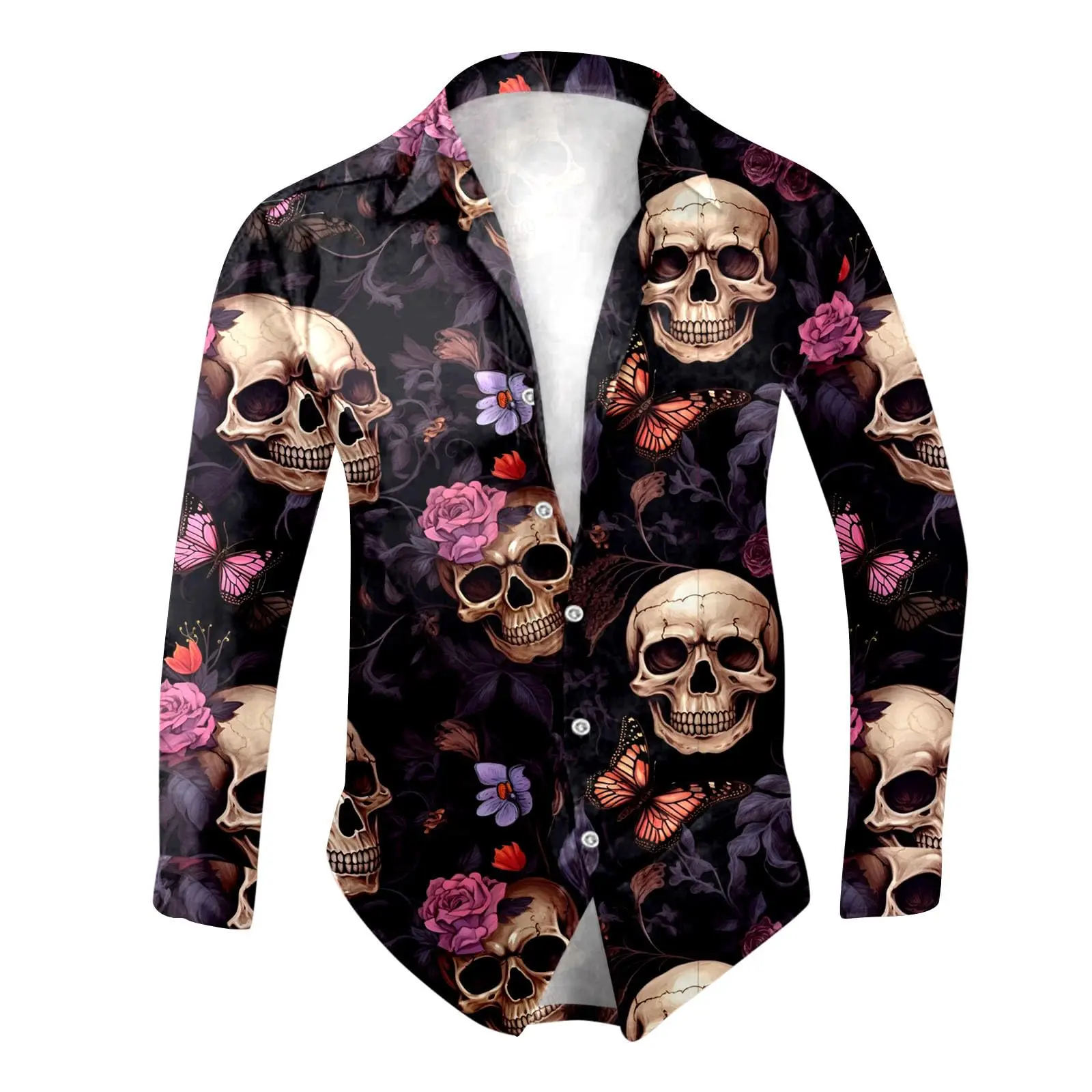 Men's Traditional Shirts Funny Long Sleeve Shirts Street Hip Hop Hawaiian Shirts Casual Shirts Skull Printed Holiday Shirts
Men's Traditional Shirts Funny Long Sleeve Shirts Street Hip Hop Hawaiian Shirts Casual Shirts Skull Printed Holiday Shirts