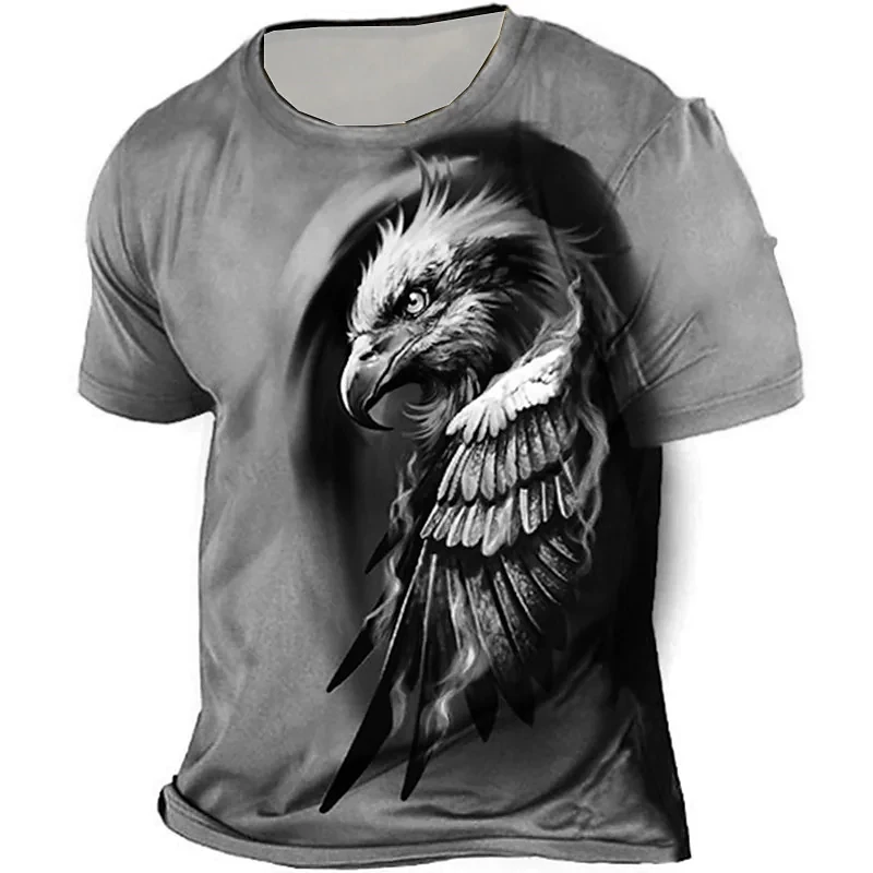 Summer Men's New 3D Eagle Printed Graphic Loose T-shirts Trend Men Fashion Casual Creative Round Neck Vintage Clothing Tees Tops
Summer Men's New 3D Eagle Printed Graphic Loose T-shirts Trend Men Fashion Casual Creative Round Neck Vintage Clothing Tees Tops