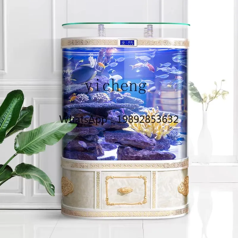 YG-16 BB fish tank aquarium curved living room household floor against the wall ecological medium and large glass water-free
YG-16 BB fish tank aquarium curved living room household floor against the wall ecological medium and large glass water-free
