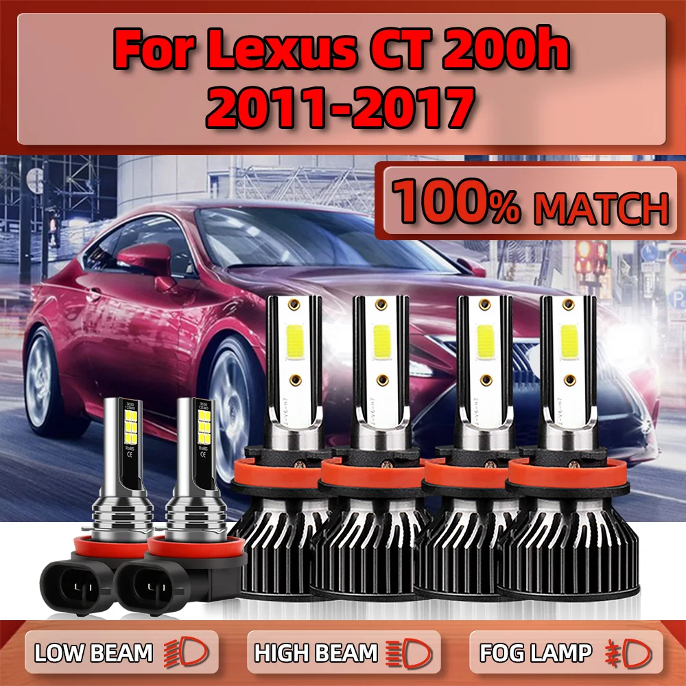 LED Headlight Bulbs 60000LM High Low Beam Auto Headlamp 12V 6000K Fog Light For Lexus CT 200h 2011 2012 2013 2014 2015 2016 2017
LED Headlight Bulbs 60000LM High Low Beam Auto Headlamp 12V 6000K Fog Light For Lexus CT 200h 2011 2012 2013 2014 2015 2016 2017