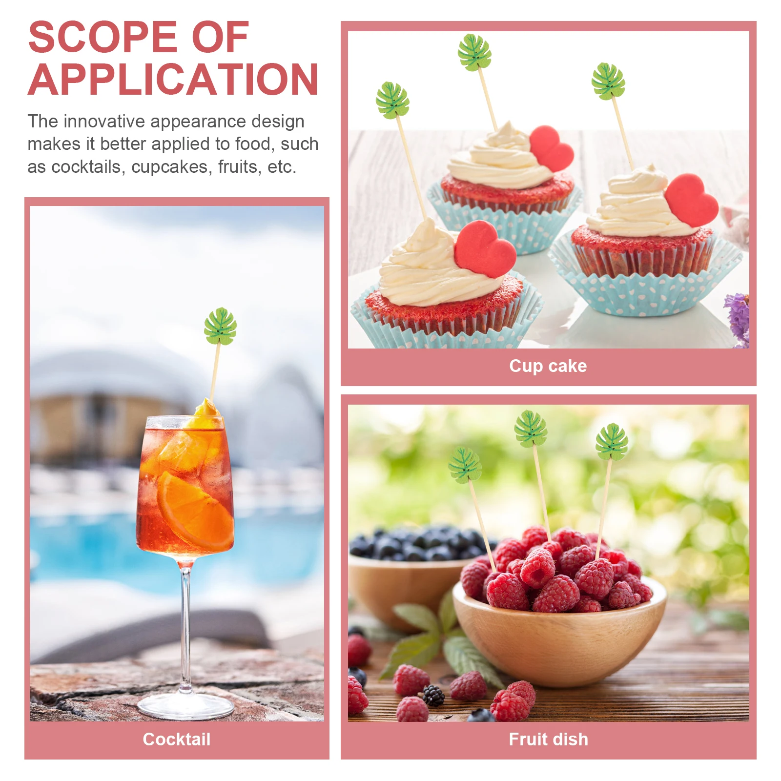 100Pcs Bamboo Leaf Picks Premium Fruit Skewers for Party Cake Cupcake Decoration Cocktail Stirrer Appetizer Sandwich Tasting
100Pcs Bamboo Leaf Picks Premium Fruit Skewers for Party Cake Cupcake Decoration Cocktail Stirrer Appetizer Sandwich Tasting