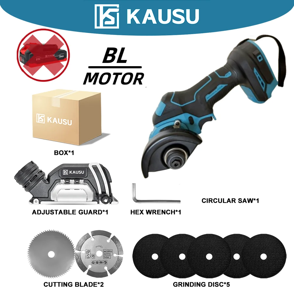 3 Inch Brushless Electric Circular Saw 76MM Cordless Adjustable Electric Saw Woodworking Cutting Tool For Makita 18V Battery
3 Inch Brushless Electric Circular Saw 76MM Cordless Adjustable Electric Saw Woodworking Cutting Tool For Makita 18V Battery