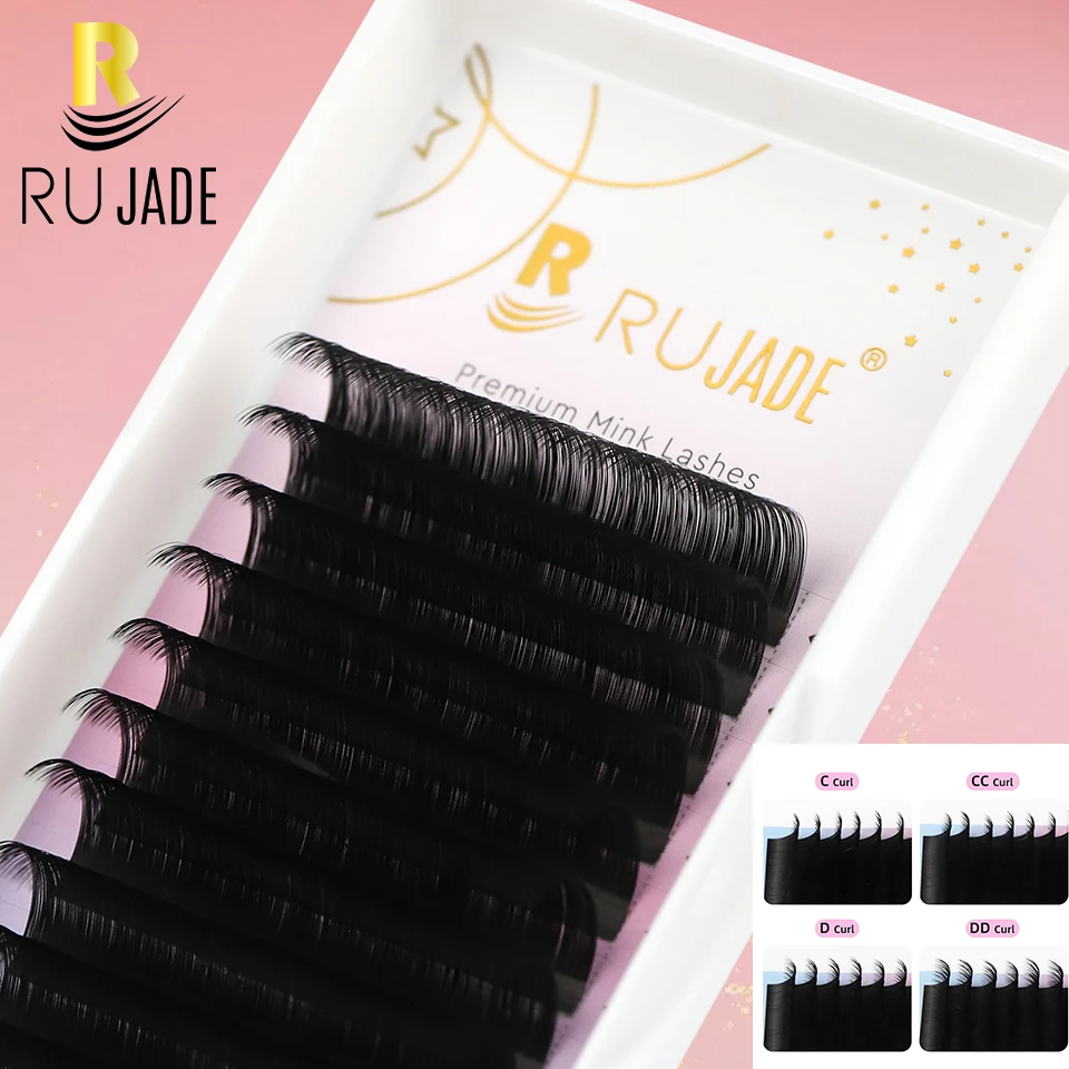 RUJADE 6mm-20mm Handmade Lashes Fans Matte Black Soft Mink Faux Individual Eyelash Extension Regular Classic Lashes Makeup Cilia
RUJADE 6mm-20mm Handmade Lashes Fans Matte Black Soft Mink Faux Individual Eyelash Extension Regular Classic Lashes Makeup Cilia