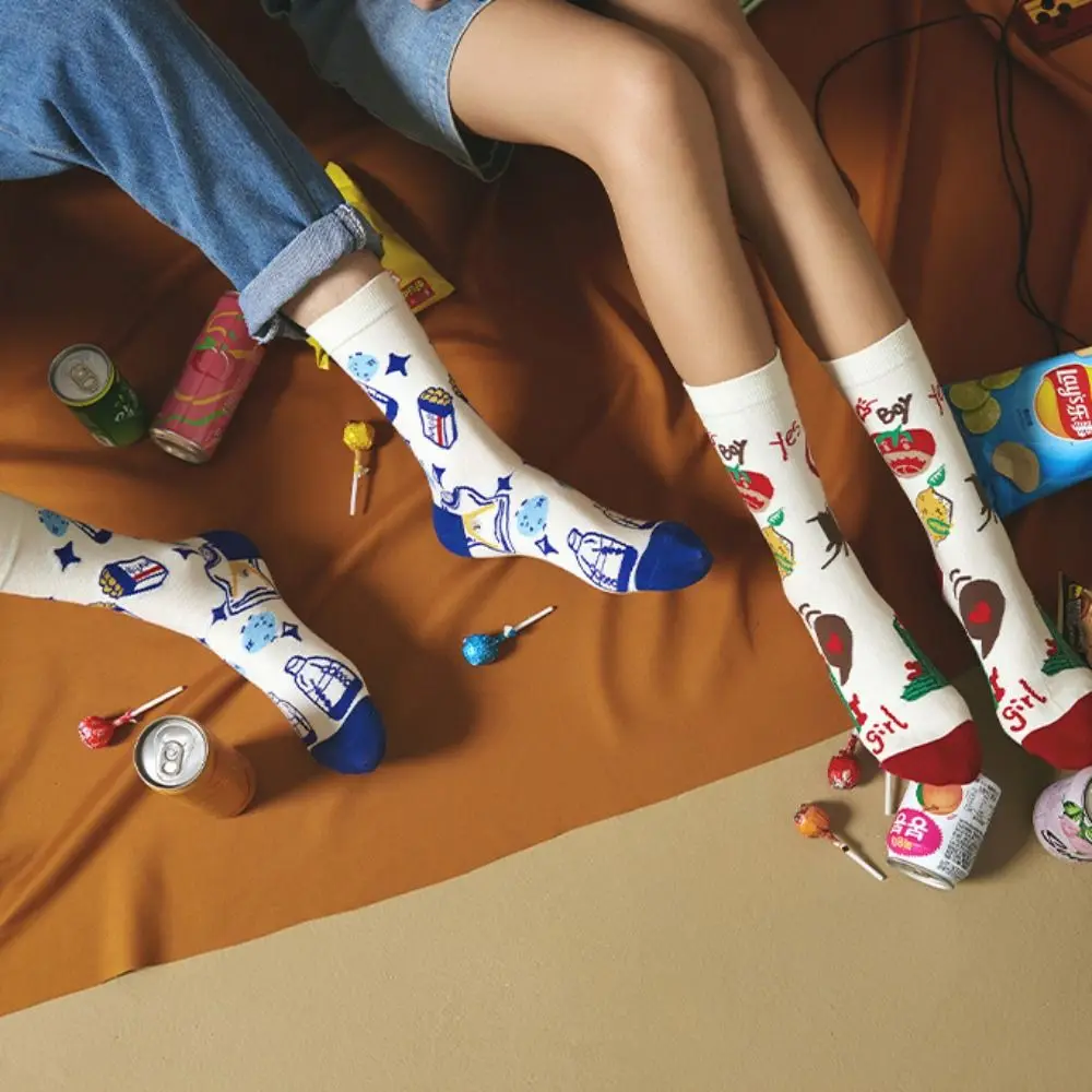 Soft Comfortable Street Harajuku Casual Thick Cotton Socks Women Villain Socks Patchwork Color Middle Tube Hosiery
Soft Comfortable Street Harajuku Casual Thick Cotton Socks Women Villain Socks Patchwork Color Middle Tube Hosiery