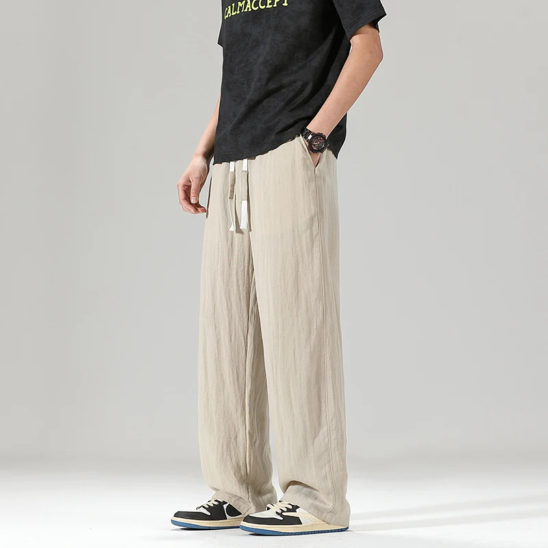 Man Pants Men Trousers Linen Cotton Loose Fit Straight Leg Summer Casual Wide Leg Trousers New Style Lyocell Breathable
Man Pants Men Trousers Linen Cotton Loose Fit Straight Leg Summer Casual Wide Leg Trousers New Style Lyocell Breathable